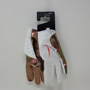 Nike Vapor Jet 7.0 Football WR Gloves White-Iridescent Unisex Size M New